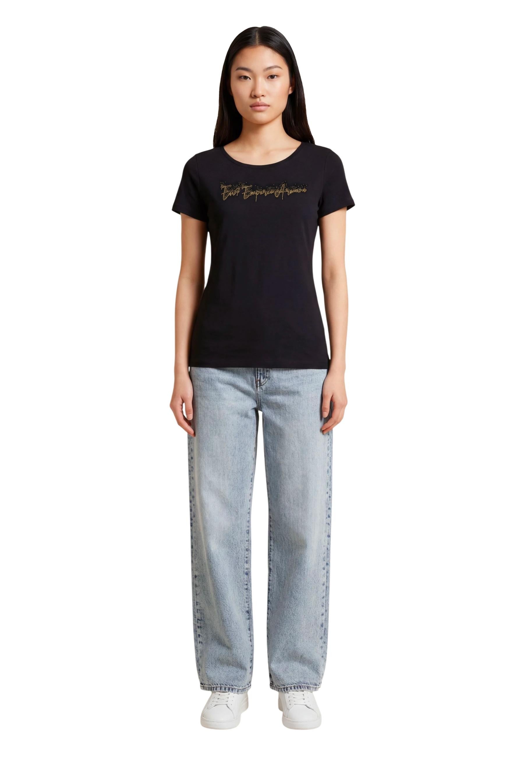 Ea7 T-shirt femme — black