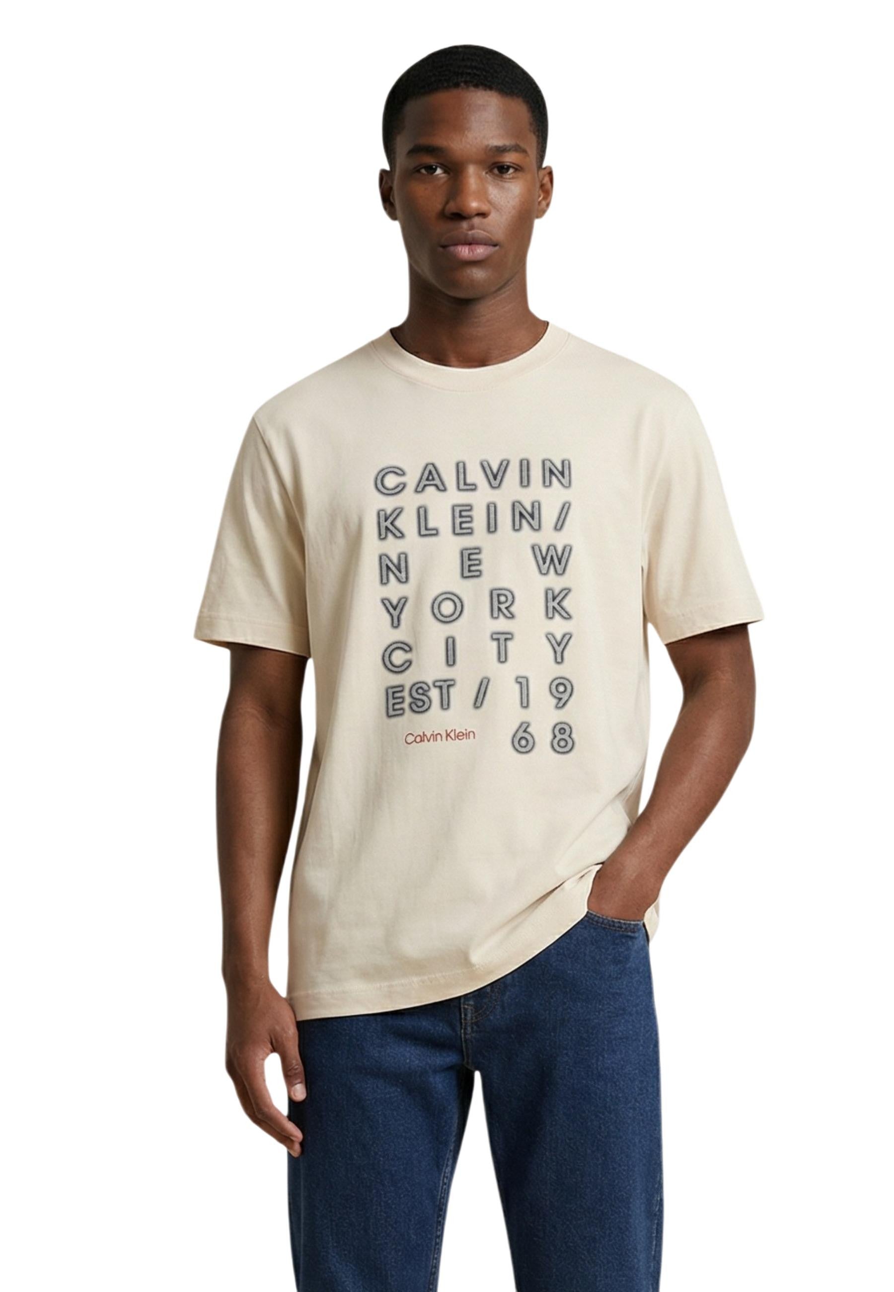 Calvin Klein Jeans T-shirt homme — beige
