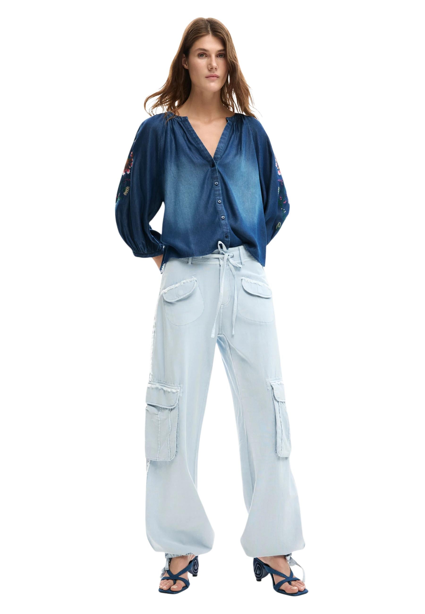 Desigual Pantalon femme Pantalons — light blue