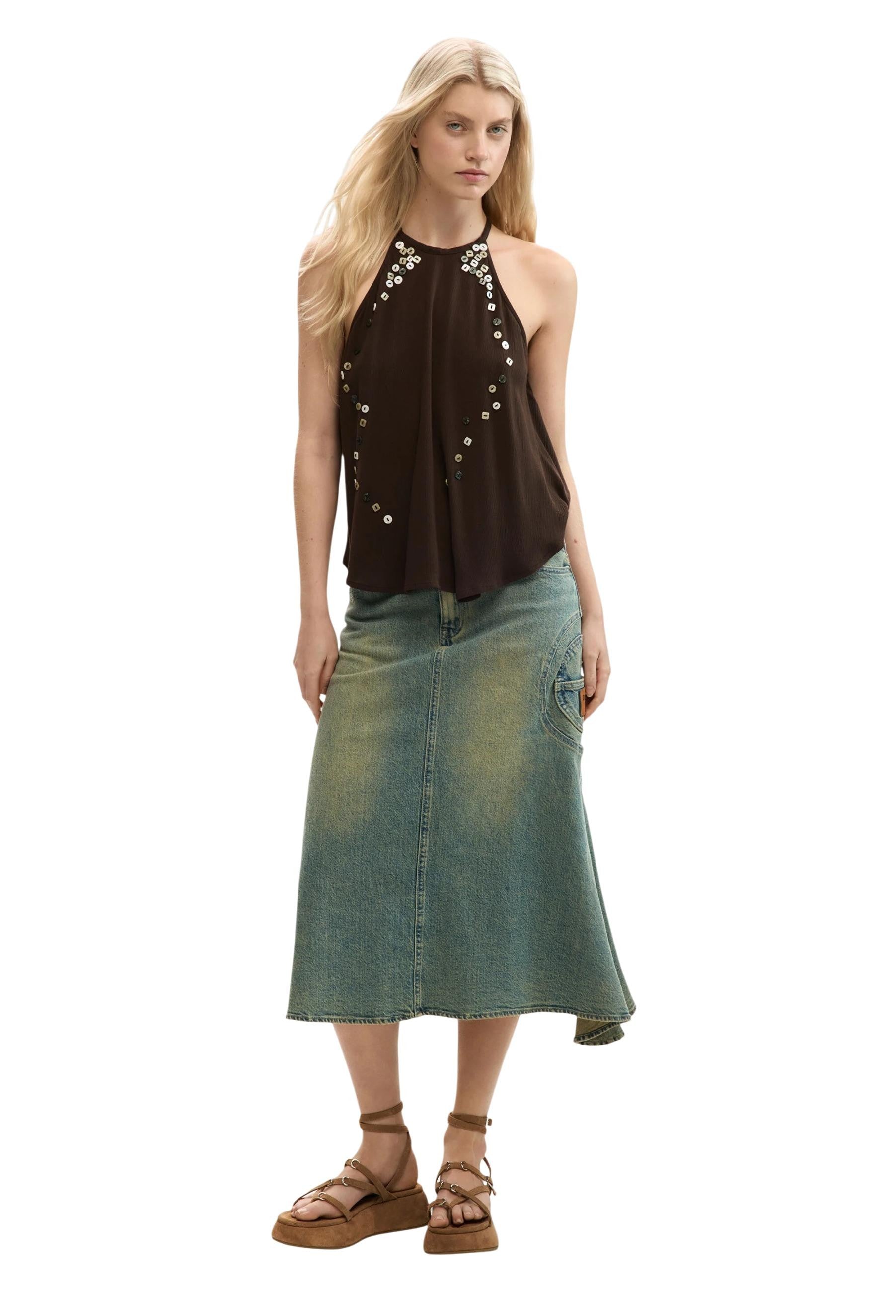 Desigual Vêtement femme Tops — brown