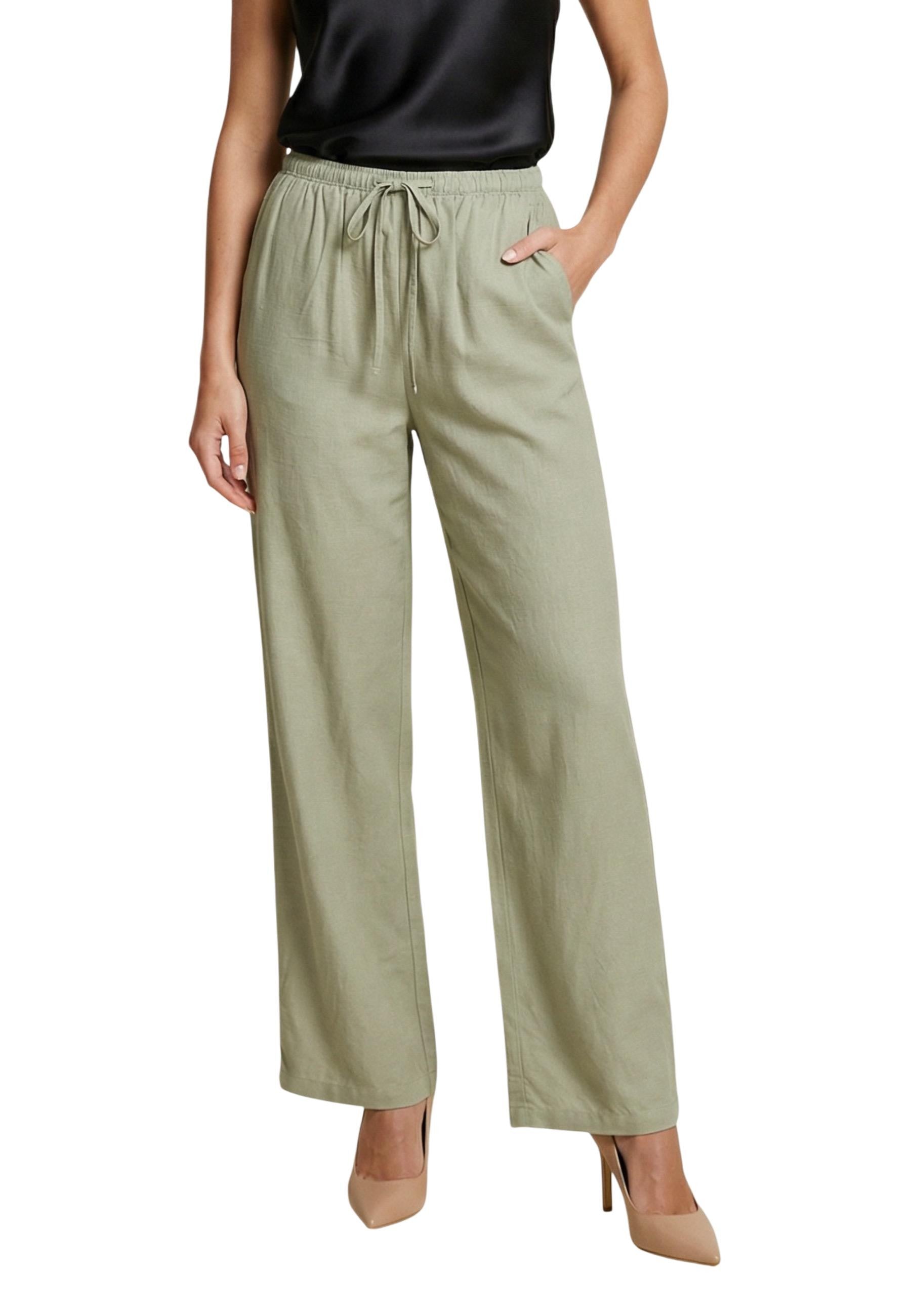 Jacqueline De Yong Pantalon femme Pantalons — green