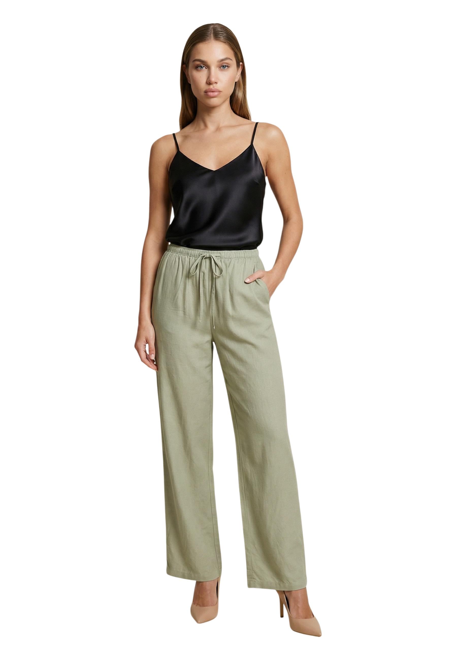 Jacqueline De Yong Pantalon femme Pantalons — green