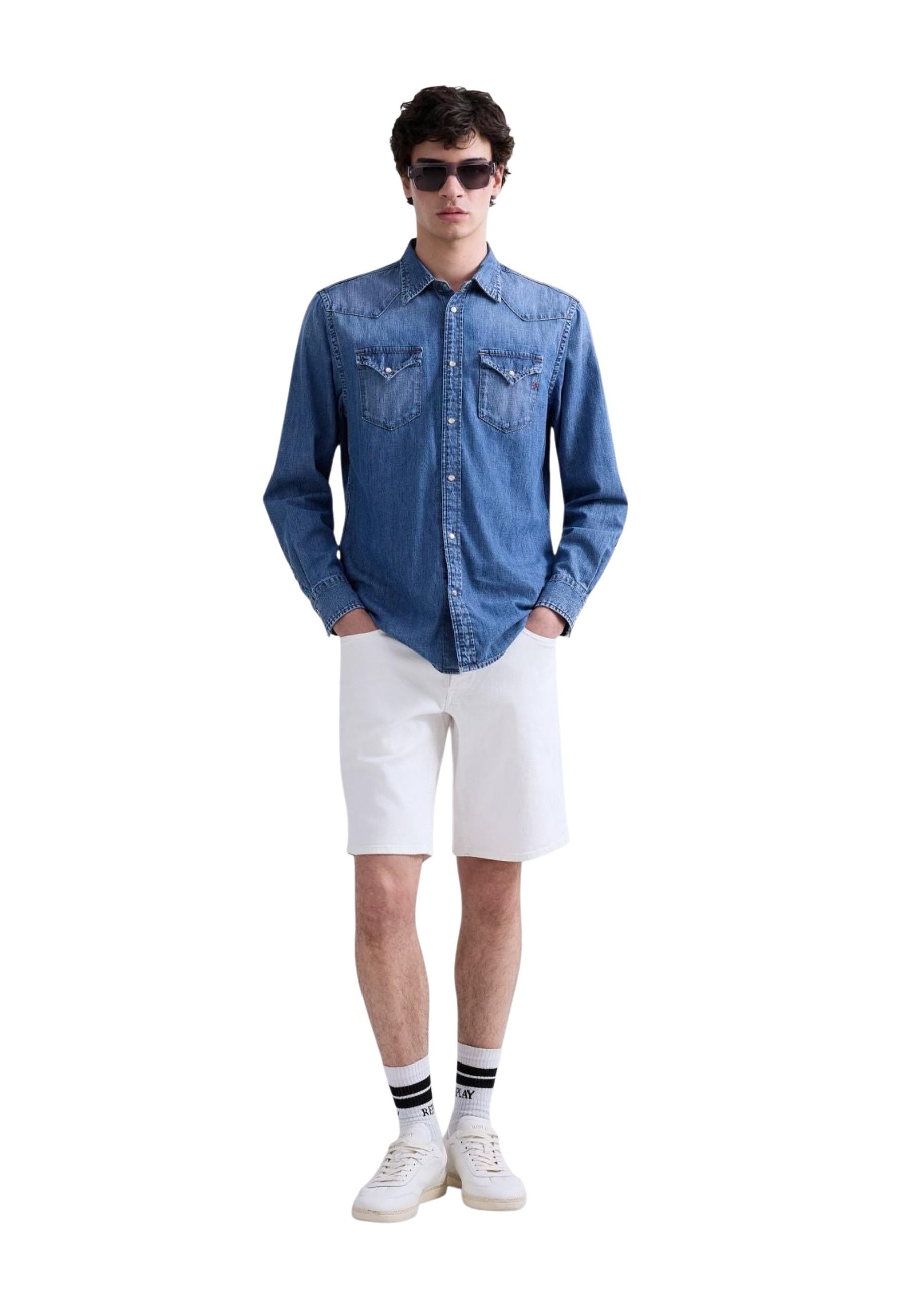 Replay Chemise homme Chemises — light blue
