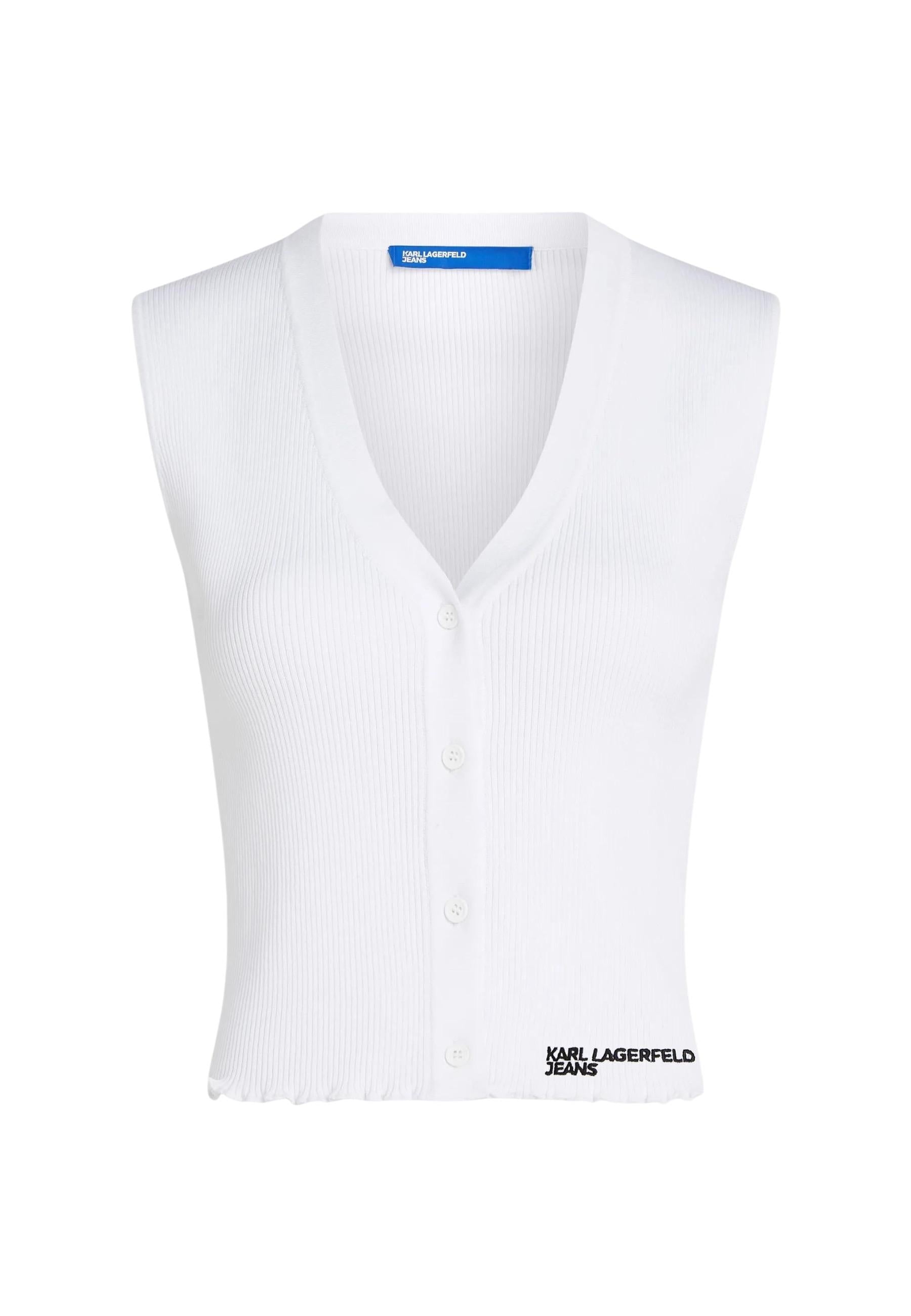Karl Lagerfeld Jeans Jean femme Debardeurs — white