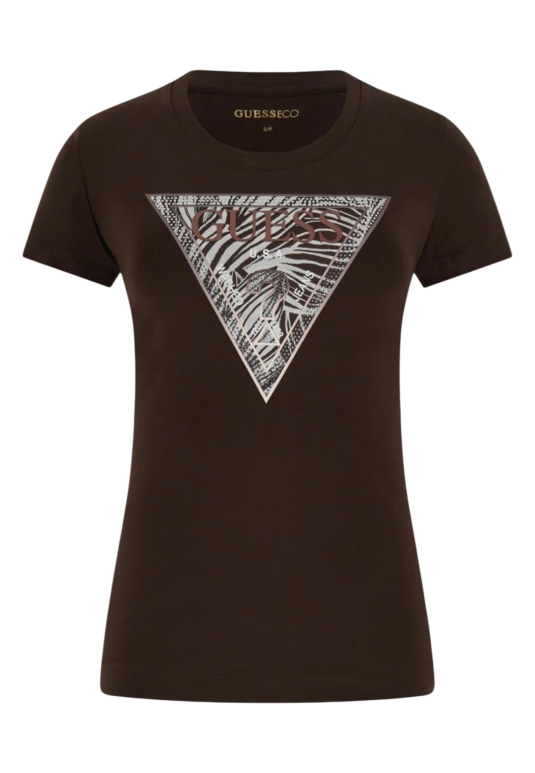 Guess T-shirt femme — brown