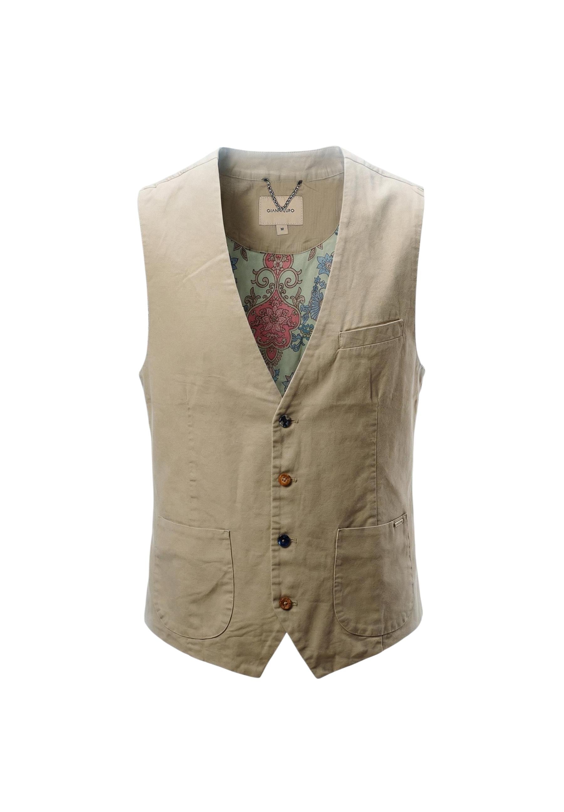 Gianni Lupo Vêtement homme Gilets — beige