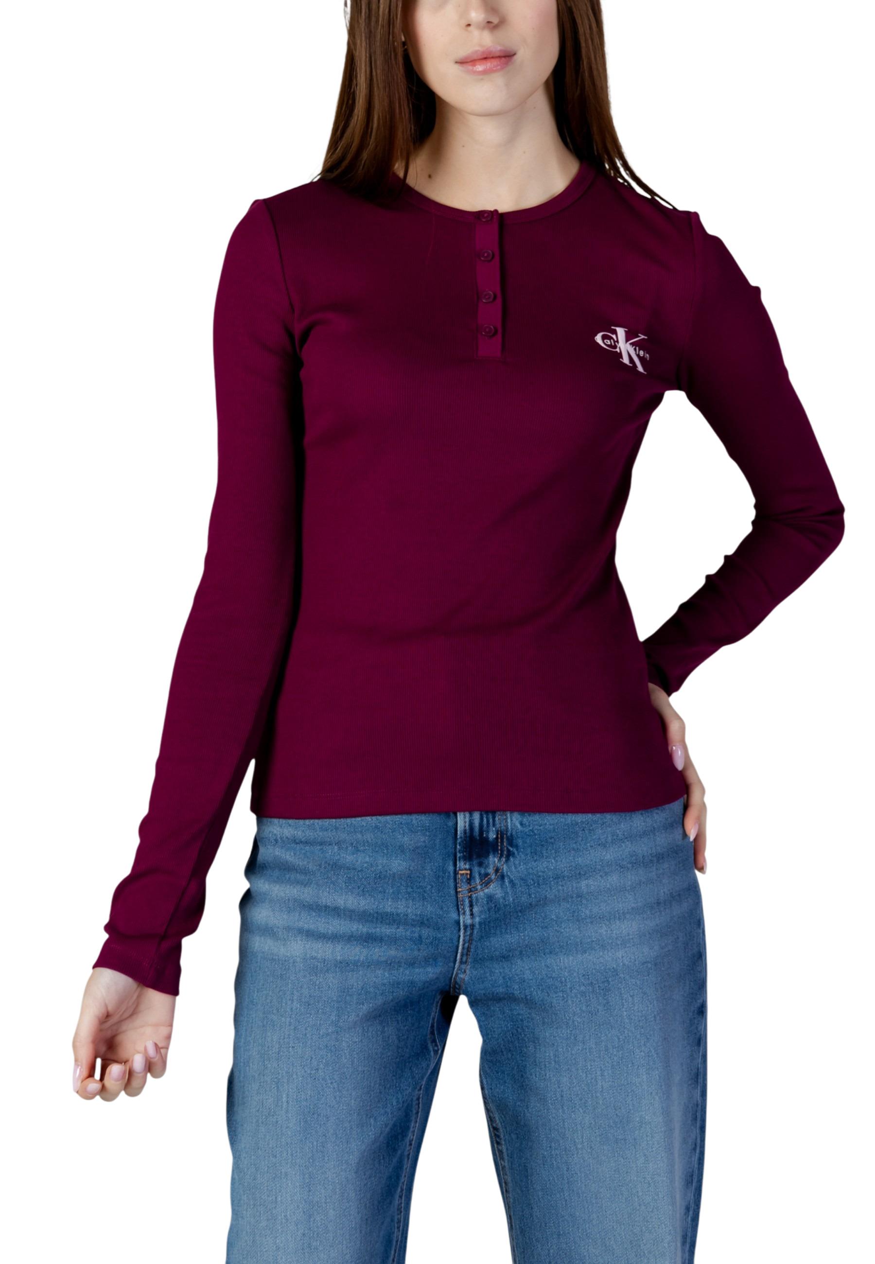 Calvin Klein Jeans T-shirt femme — bordeaux