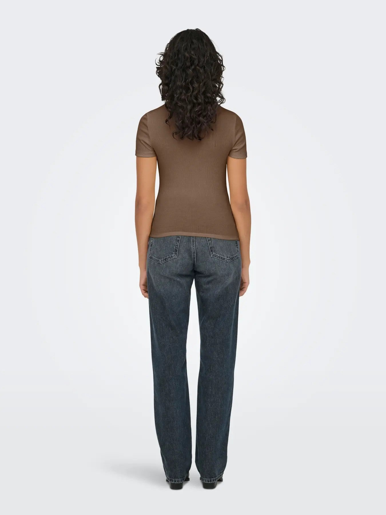 Only T-shirt femme — brown