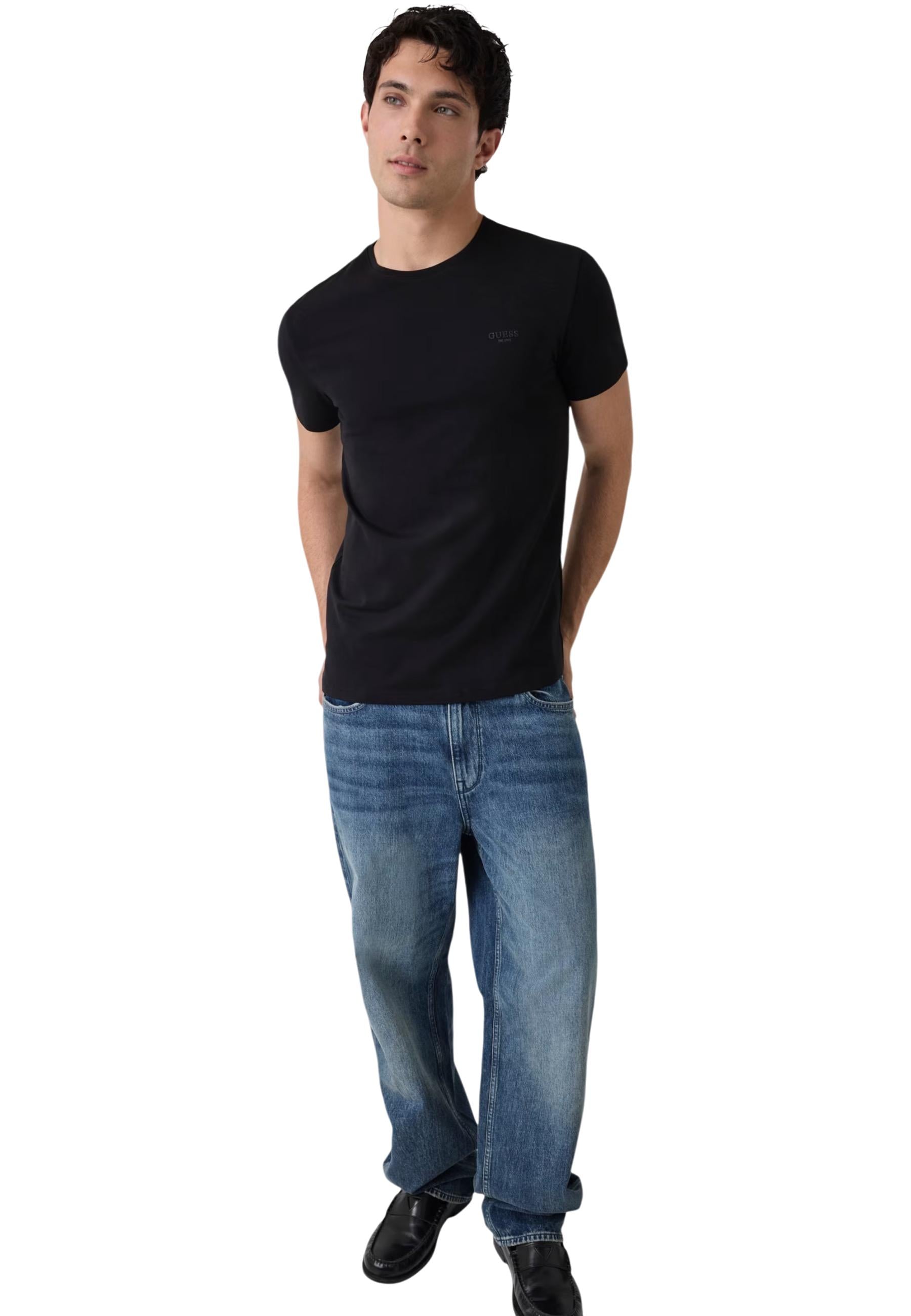 Guess T-shirt homme — black