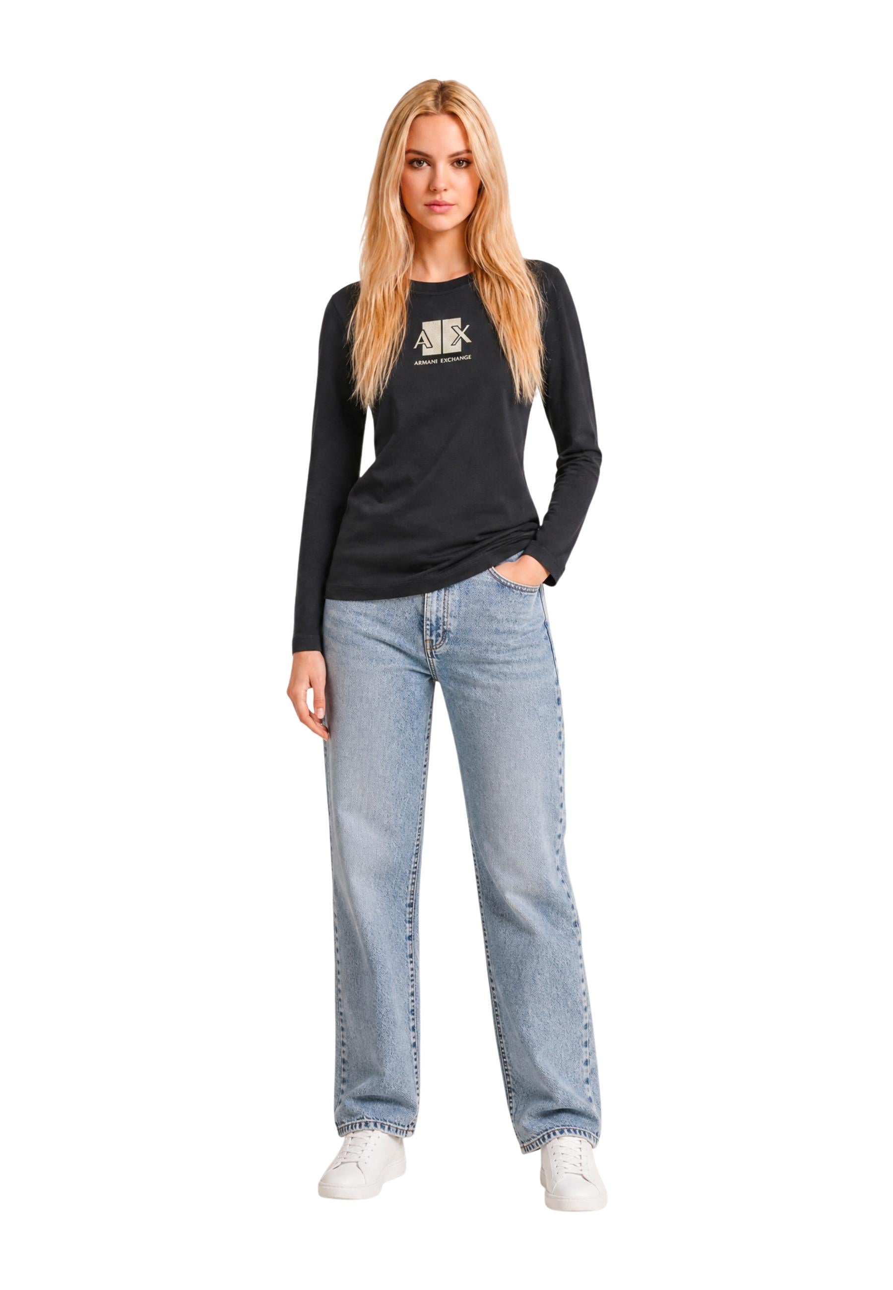 Armani Exchange T-shirt femme — black
