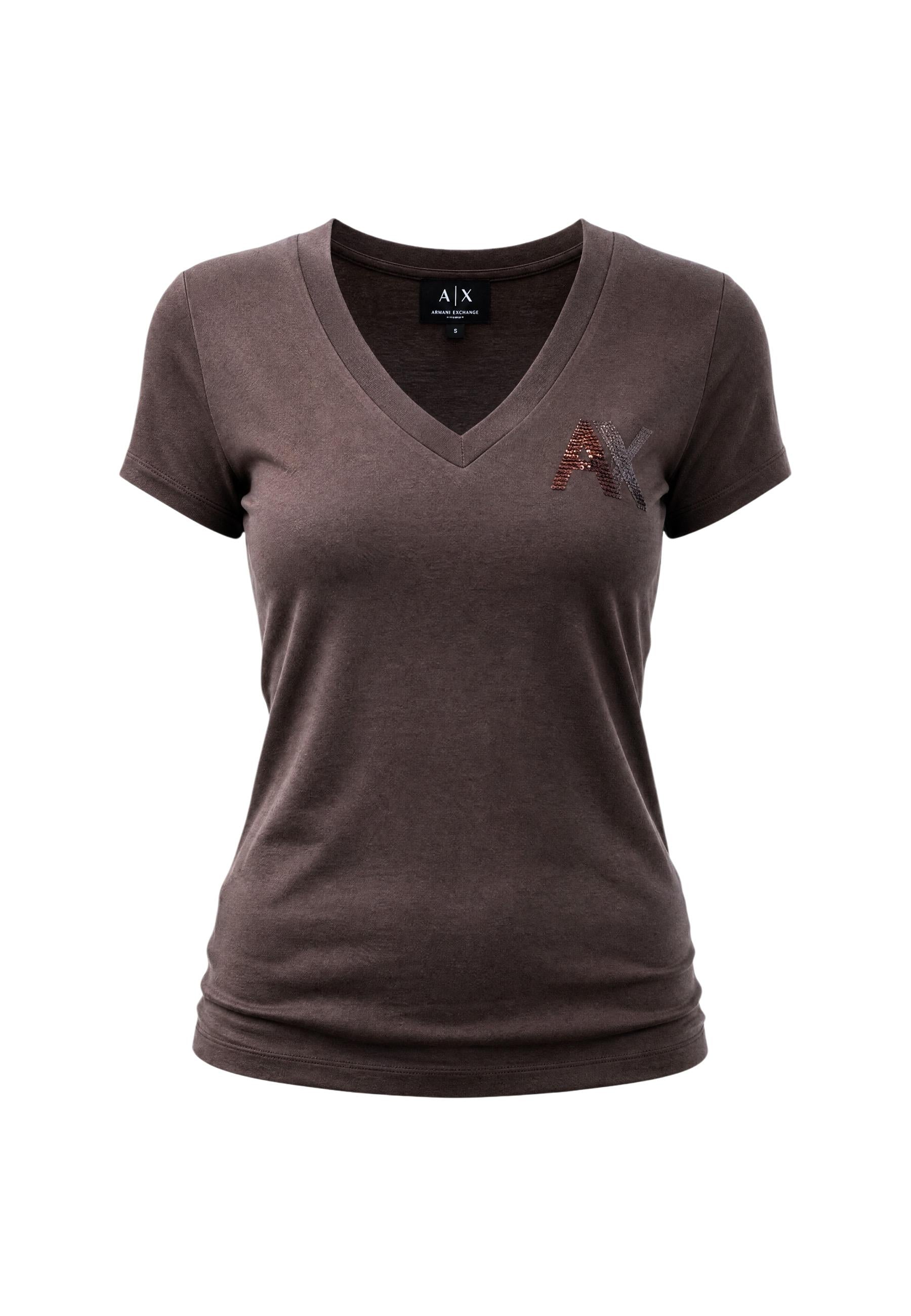 Armani Exchange T-shirt femme — brown