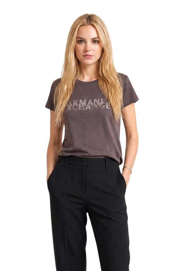 Armani Exchange T-shirt femme — brown