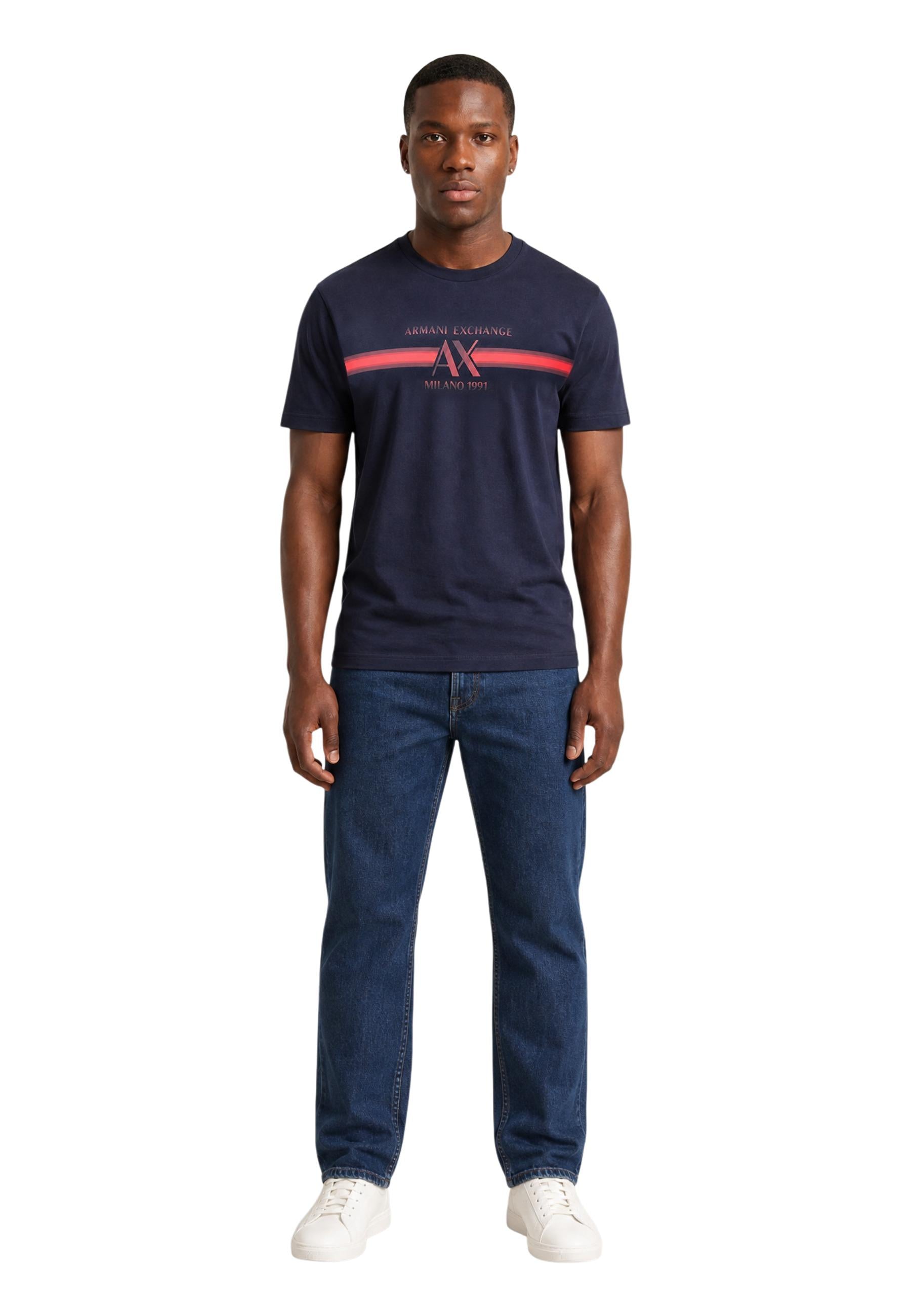 Armani Exchange T-shirt homme — blue