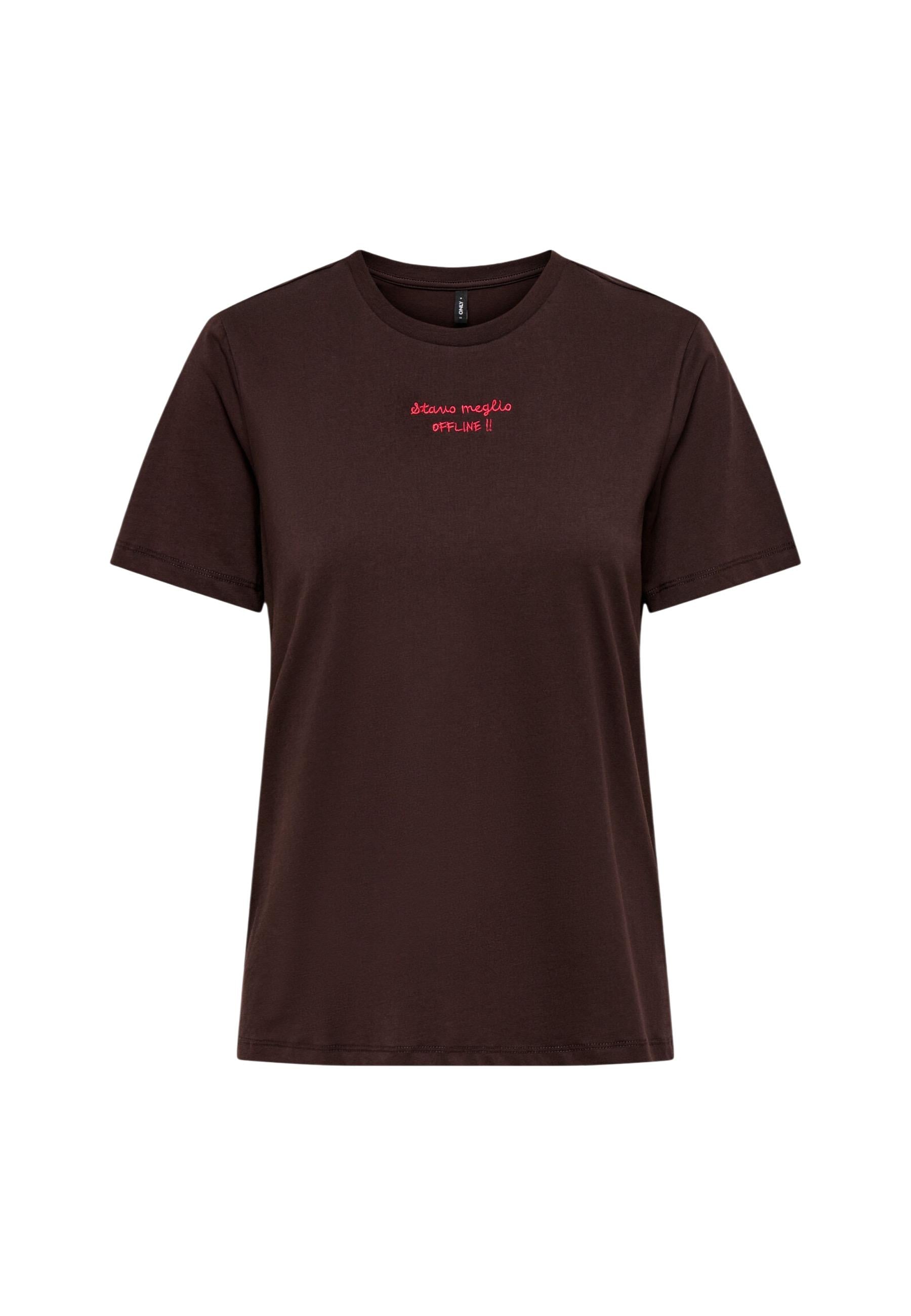Only T-shirt femme — brown
