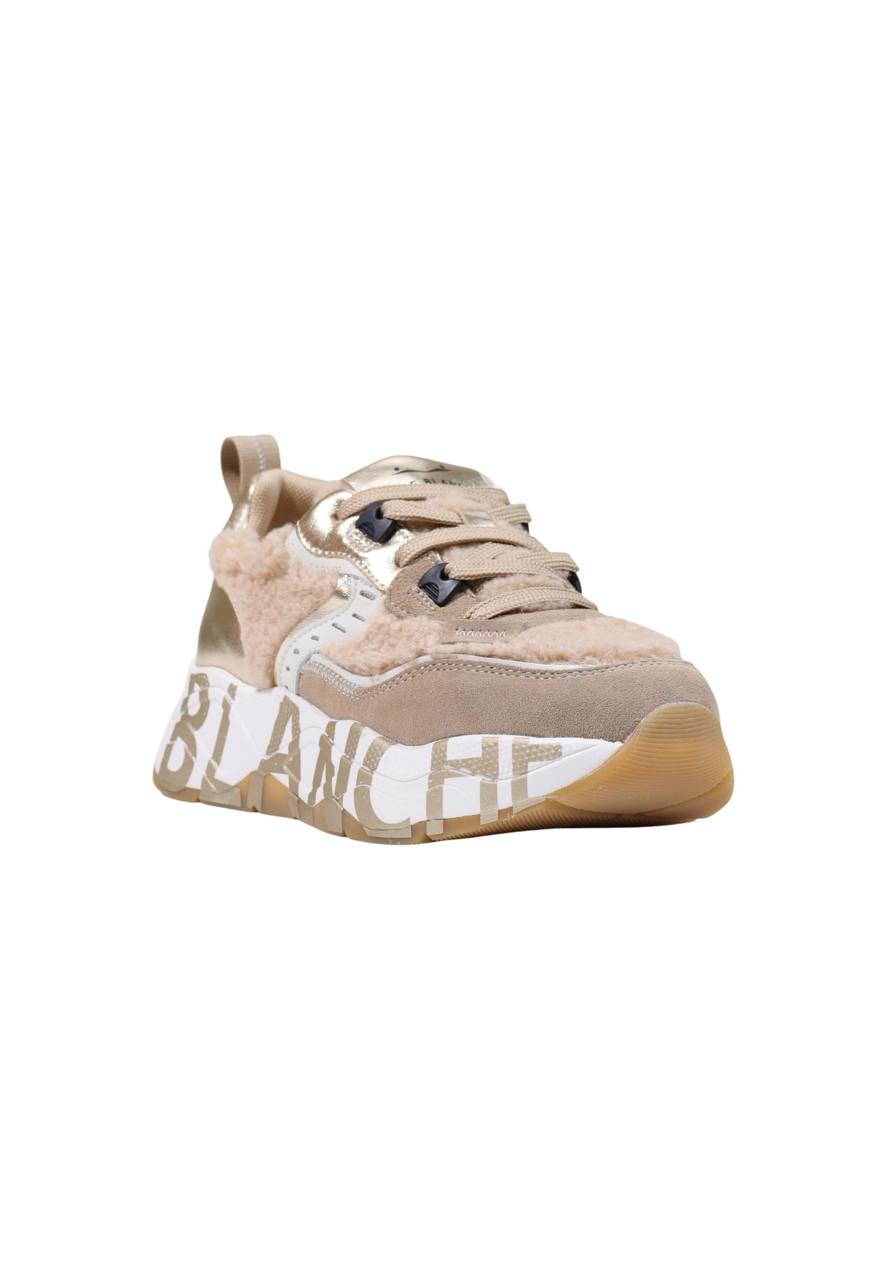 Voile Blanche Baskets femme — gold