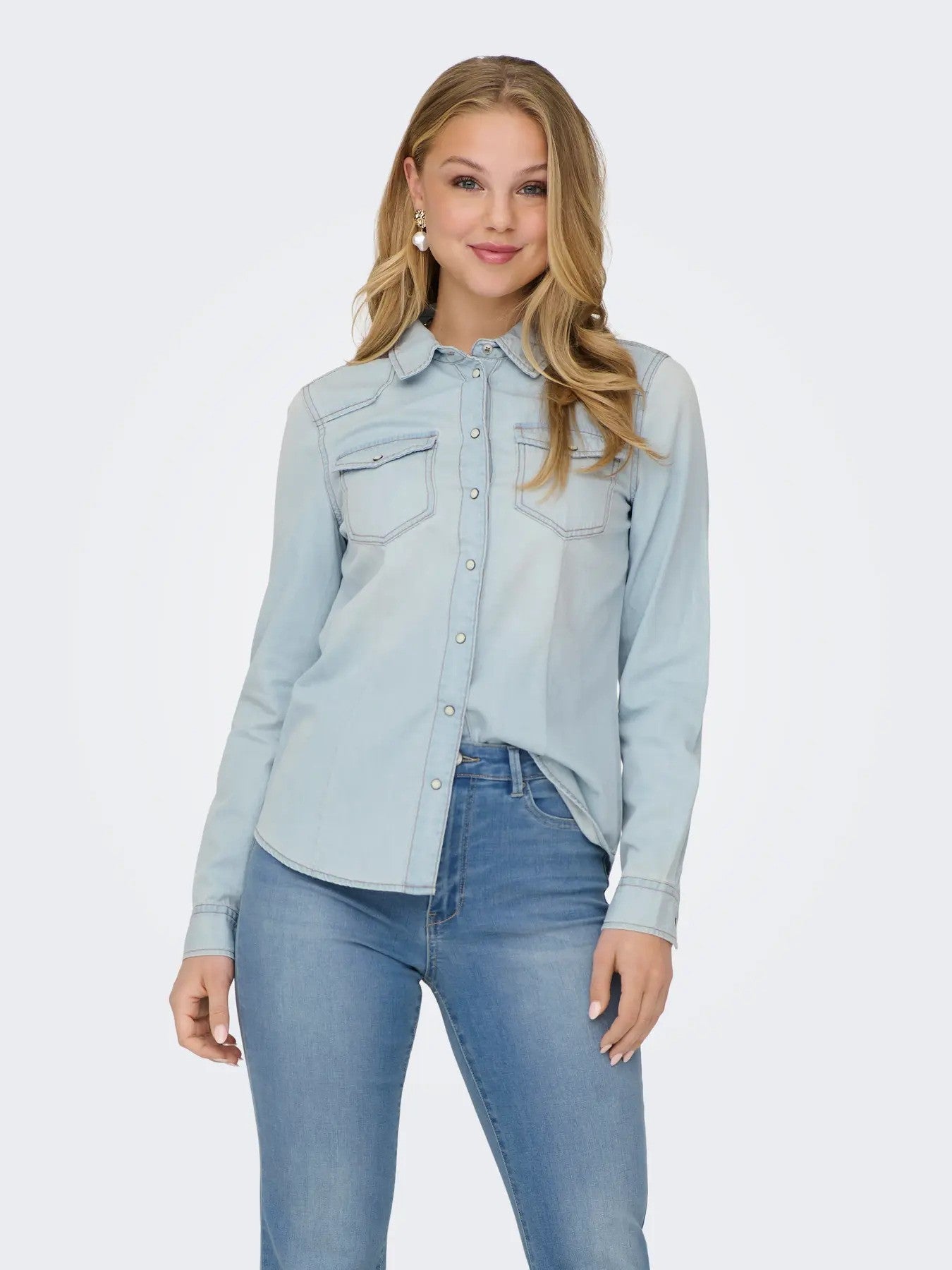 Only Chemise femme Chemises — light blue