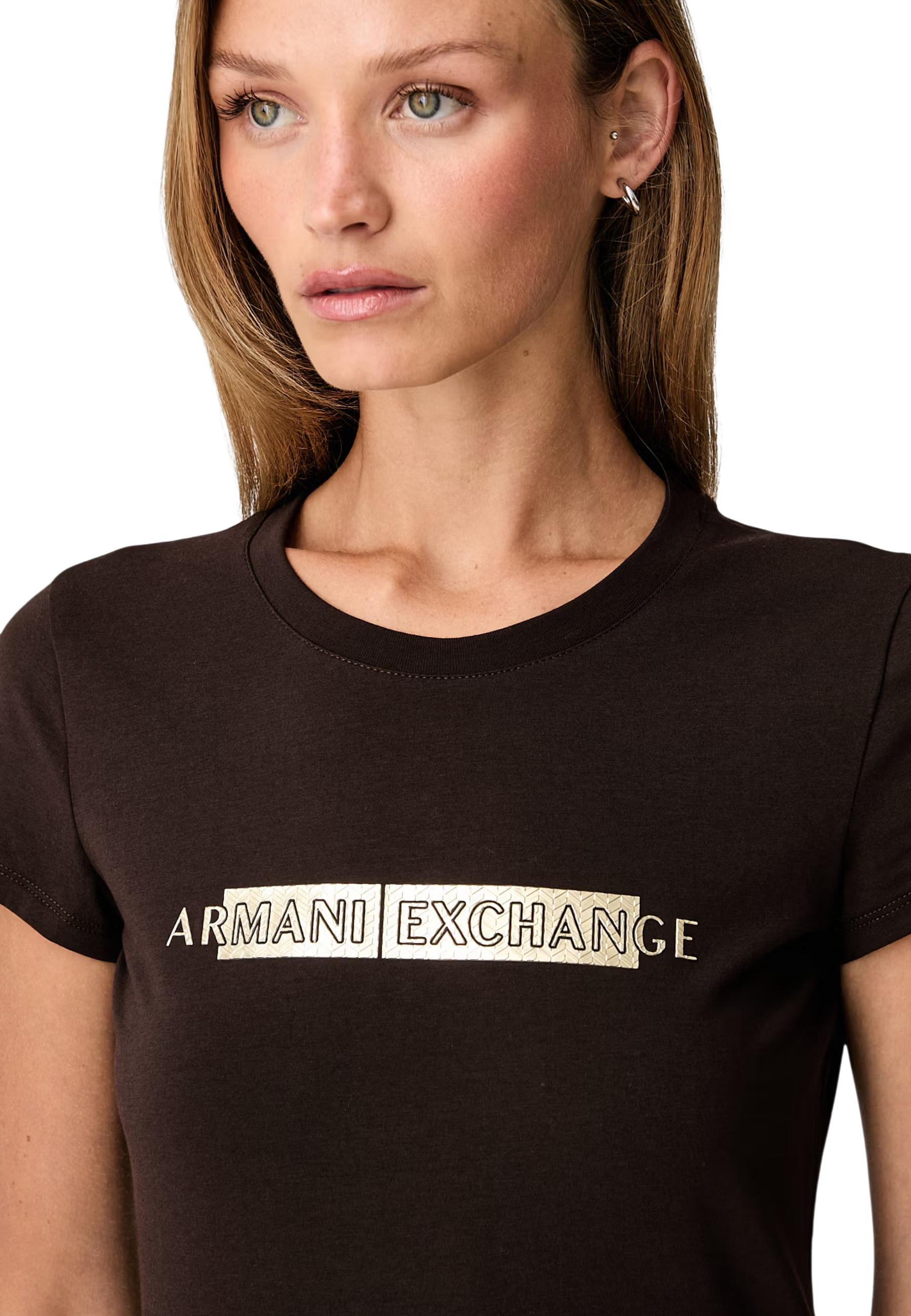 Armani Exchange T-shirt femme — brown