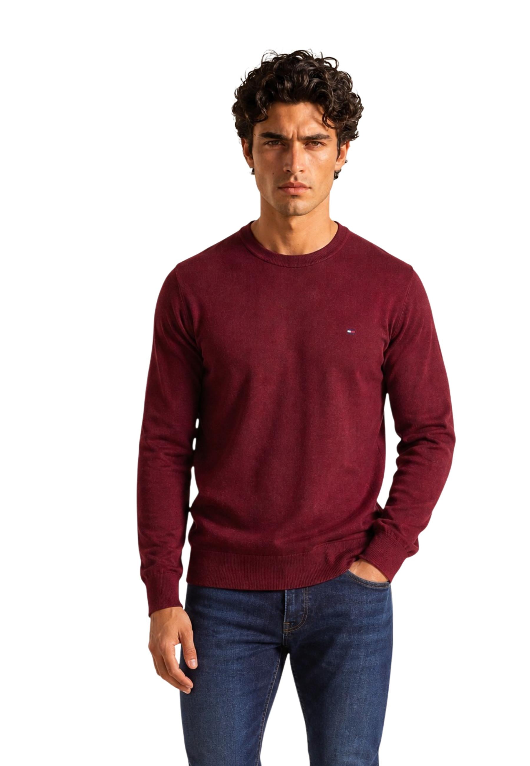 Tommy Hilfiger Pull homme — bordeaux