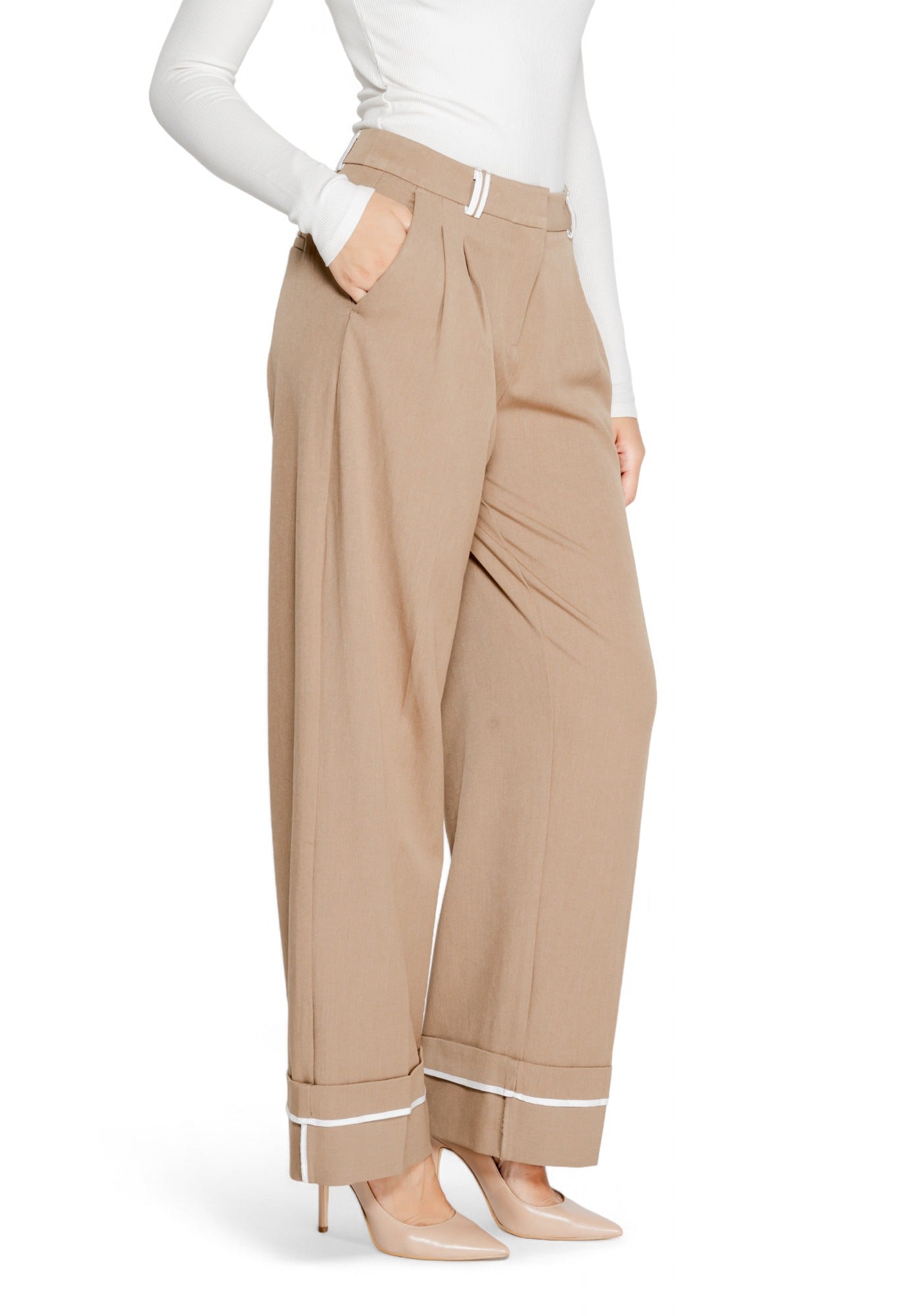 Only Pantalon femme Pantalons — brown