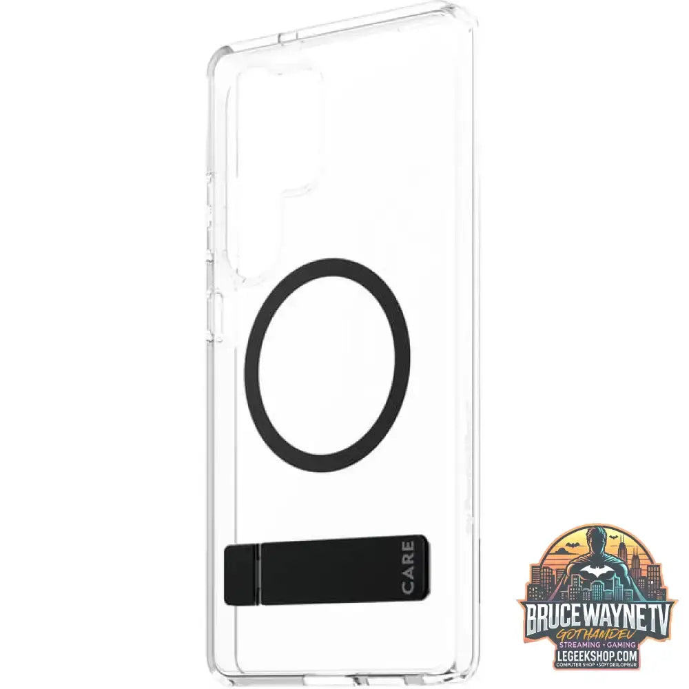 PanzerGlass Kickstand Case, Handyhülle transparent/schwarz, Samsung Galaxy S25 Ultra, QI-kompatibel - PanzerGlass - vue 2