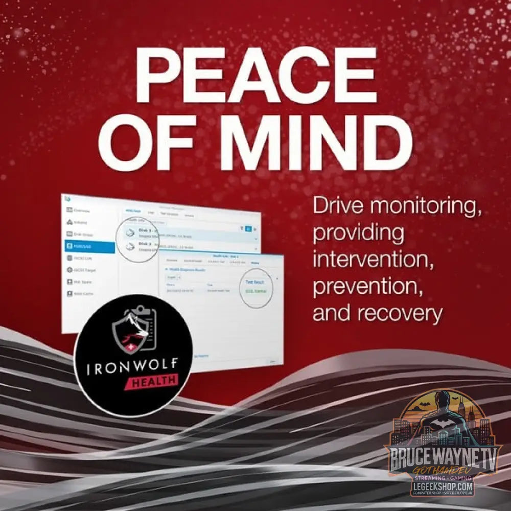 Seagate IronWolf NAS 12 TB CMR, Festplatte SATA 6 Gb/s, 3,5" - Seagate - vue 8