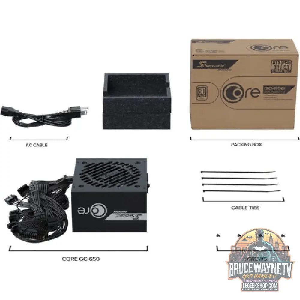 Seasonic CORE GC-650 ATX3.1, alimentation PC - Seasonic - vue 6