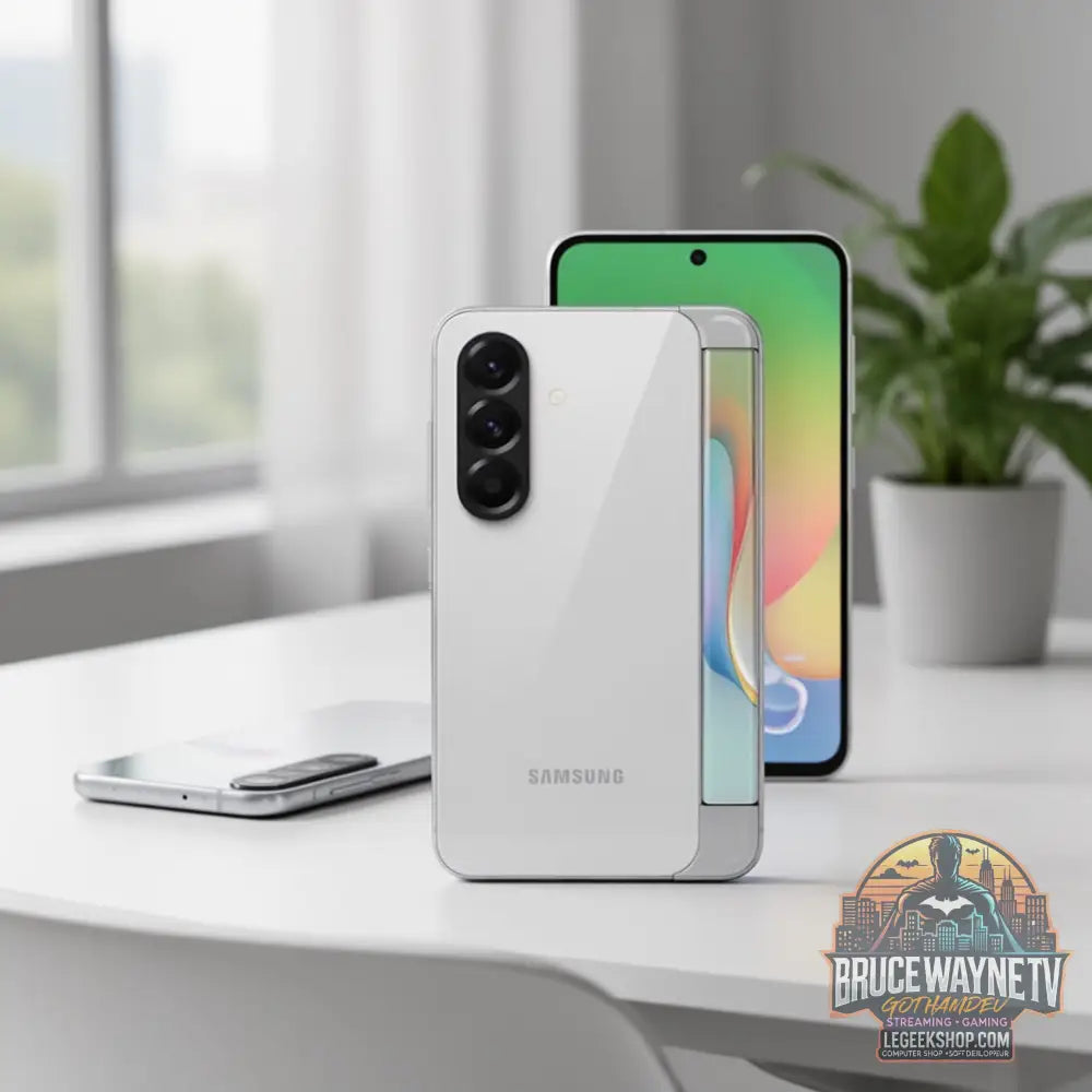 Smartphone Samsung Galaxy A56 — produit geek, vue 3, LeGeekShop