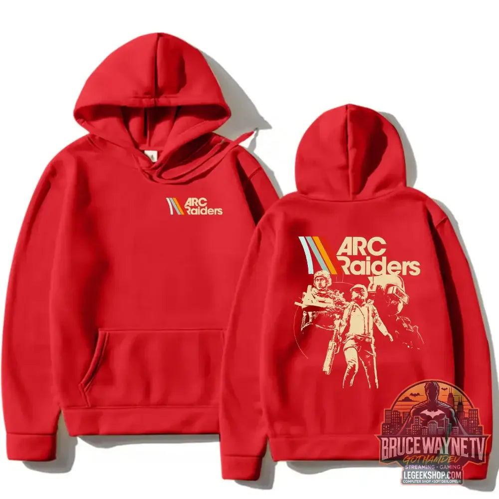 Sweat à Capuche Arc Raiders Vintage Chaud Unisexe 4 Saisons - rouge / XXXL - Sweat à Capuche