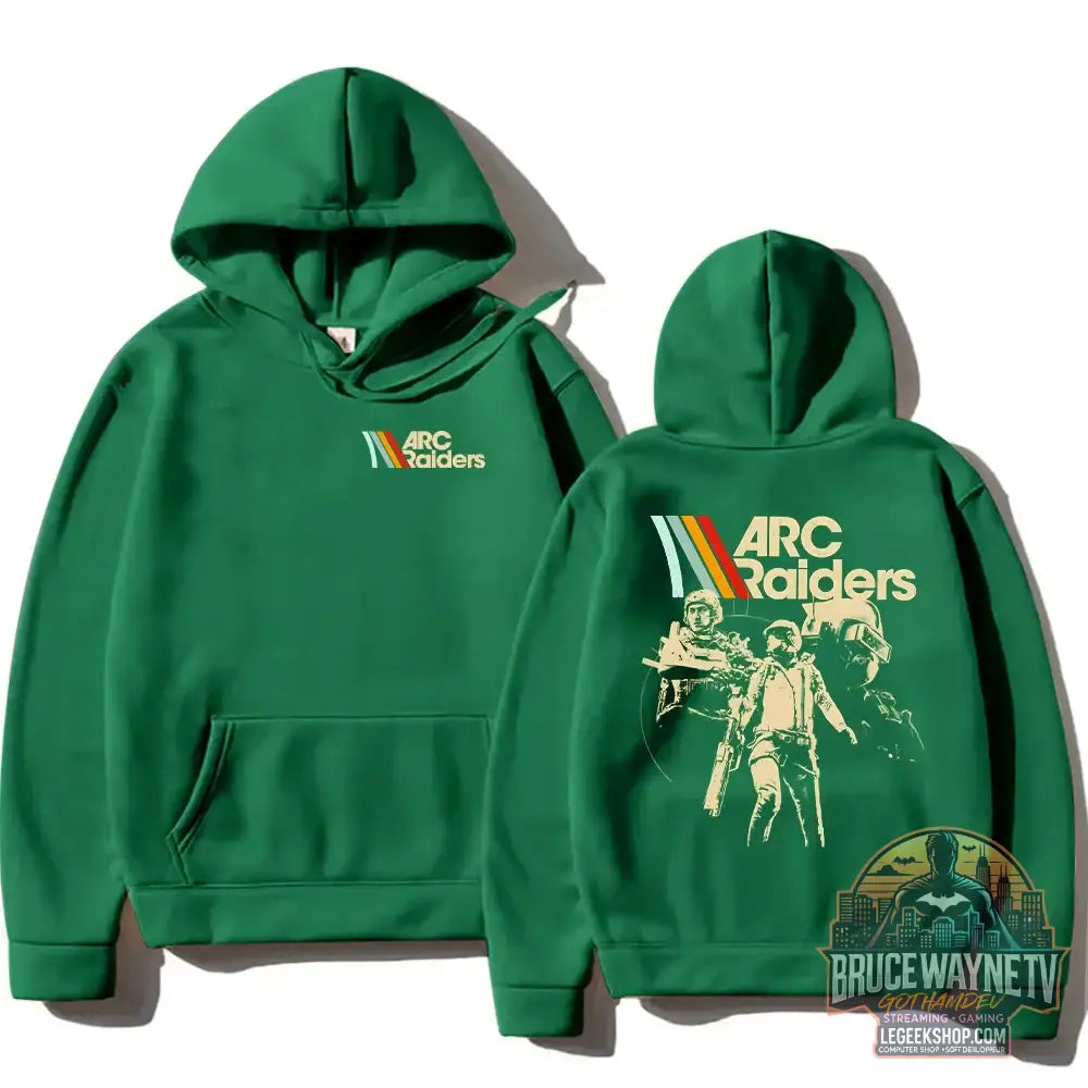 Sweat à Capuche Arc Raiders Vintage Chaud Unisexe 4 Saisons - vert foncé / XXL - Sweat à Capuche