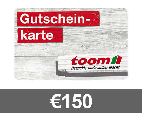 TOOM Baumarkt €150 Gift Card DE