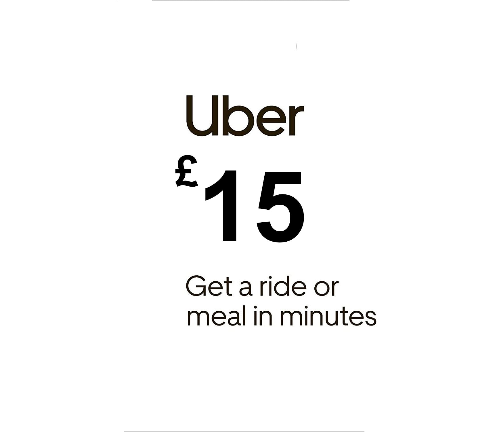 Uber GBP 15 Gift Card