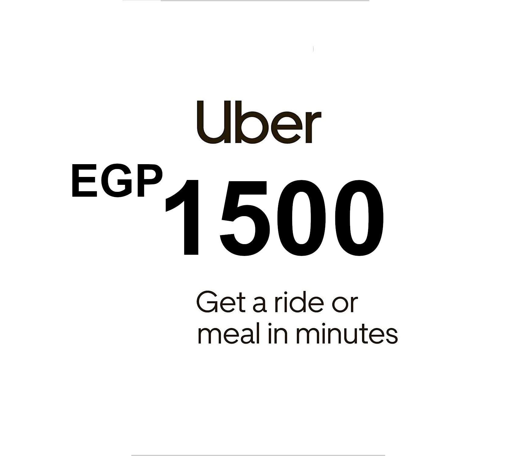 Uber 1500 EGP EG Gift Card