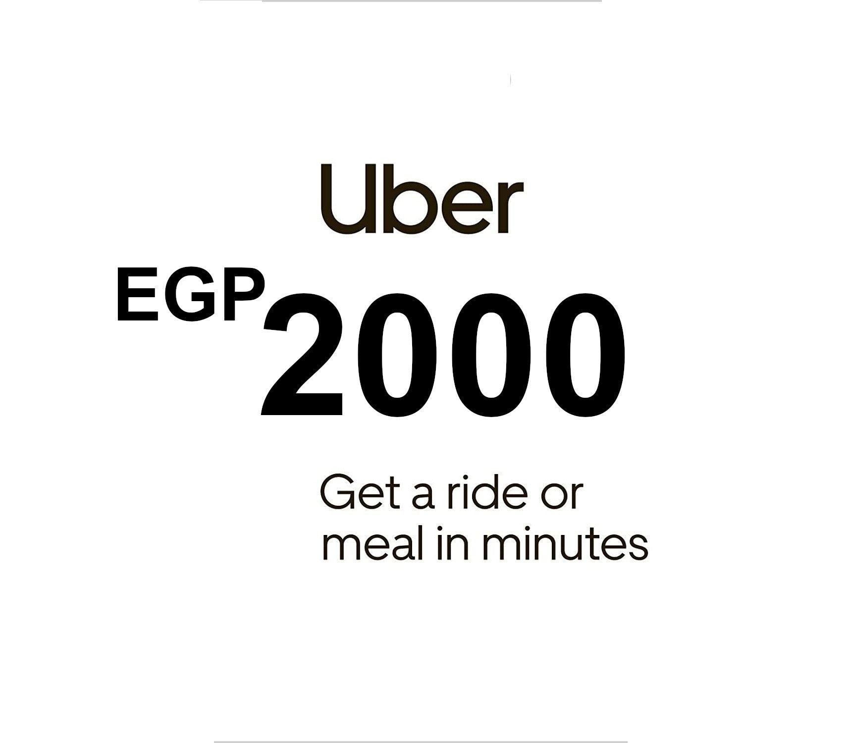 Uber EGP 2000 EG Gift Card EG