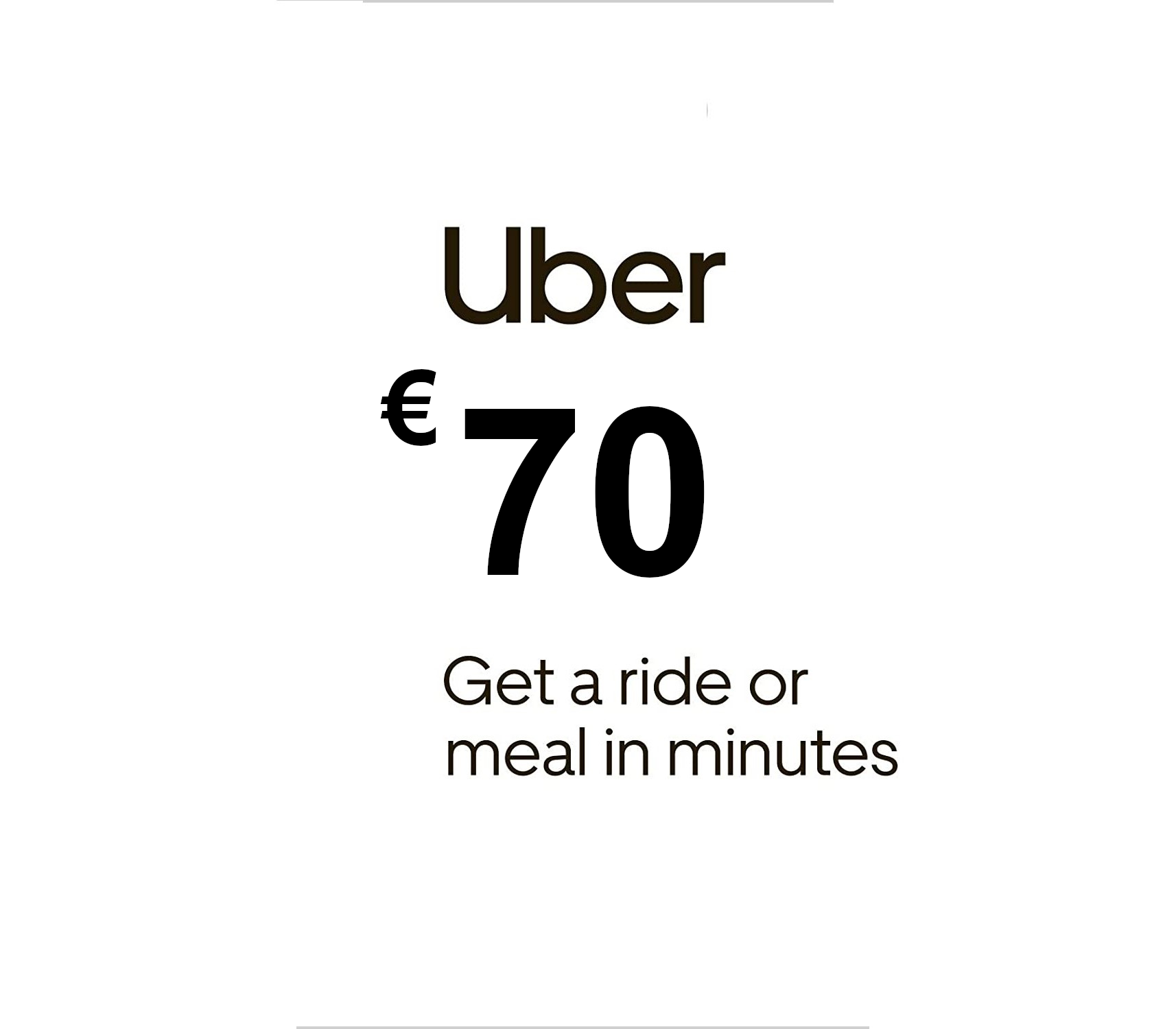 Uber €70 IT Gift Card