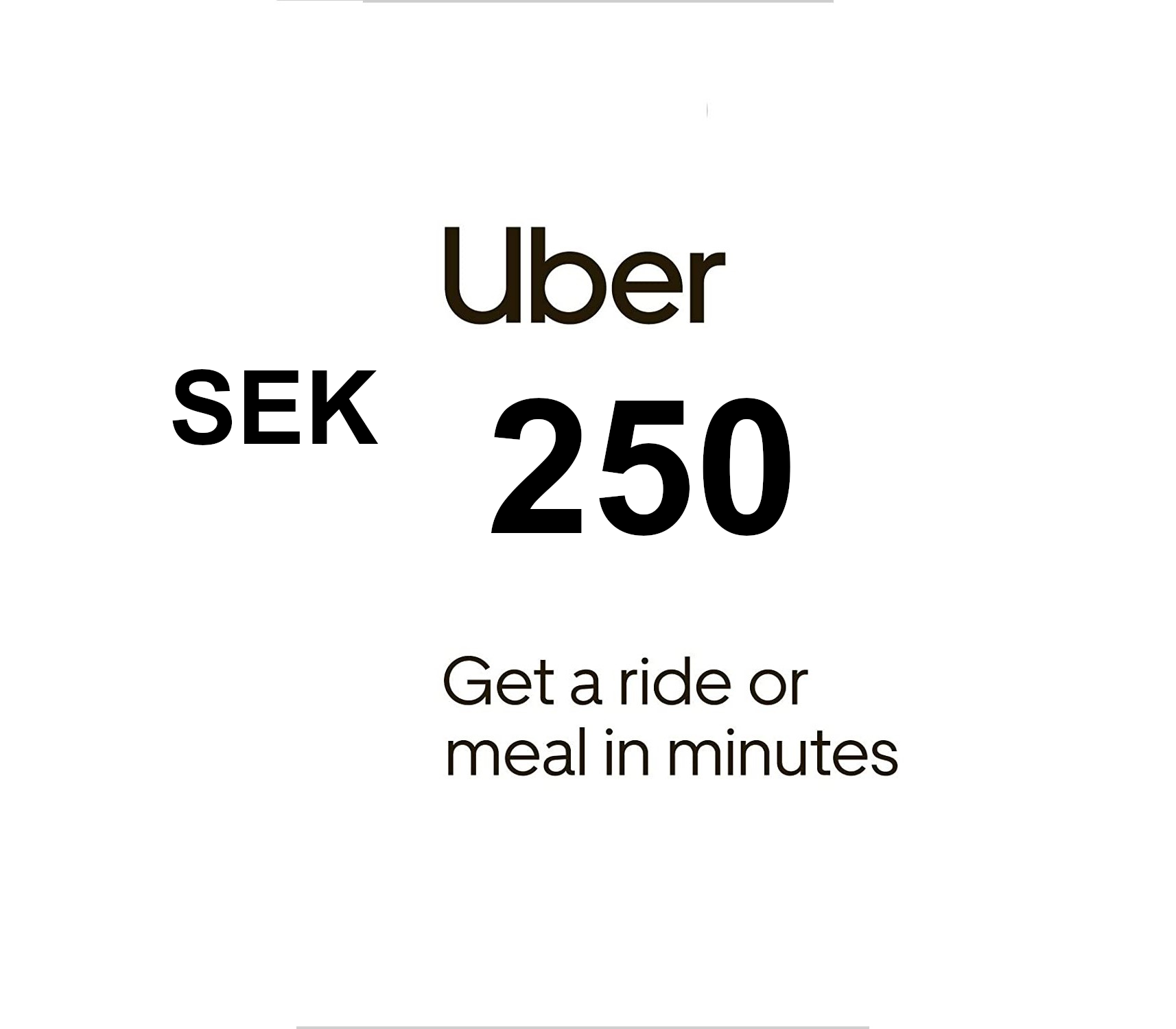 Uber 250 SEK Voucher SE