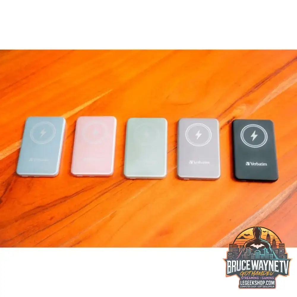 Verbatim Wireless Powerbank Charge 'n' Go 5.000mAh hellblau, Qi, PD 3.0, Quick Charge 3.0 - Stromquelle: Steckdose, USB-C - vue 7